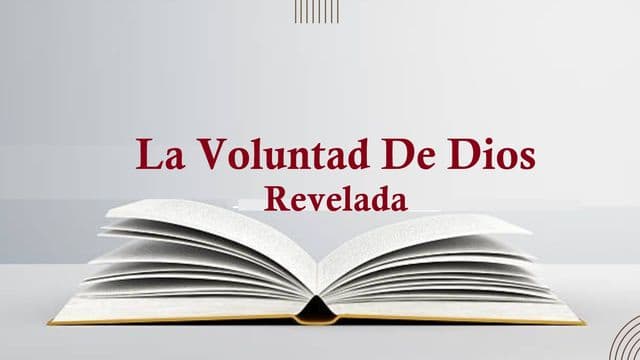 La Voluntad De Dios Revelada