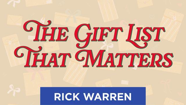 The Gift List That Matters