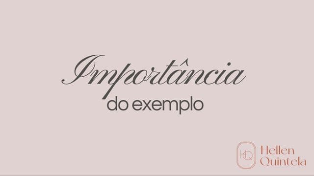Importância Do Exemplo