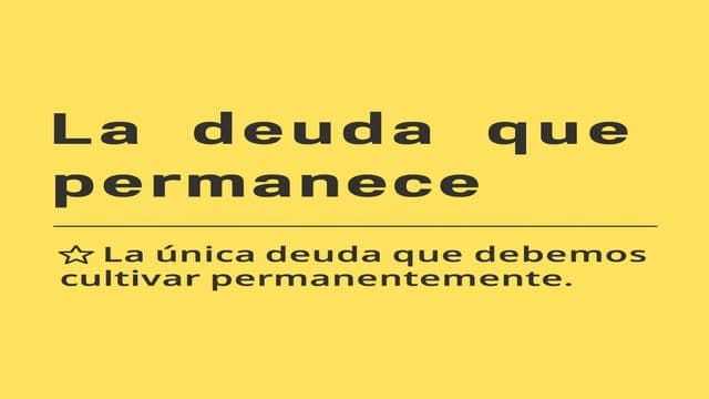 La Deuda Que Permanece