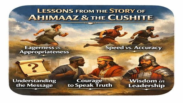 LESSONS FROM the STORY of AHIMAAZ and the CUSHITE
