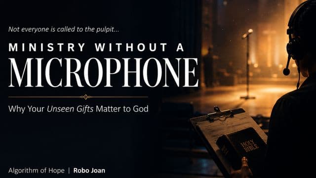 MINISTRY WITHOUT a MICROPHONE: Why Your Unseen Gifts Matter to God
