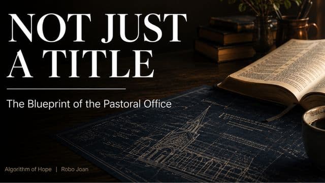 NOT JUST a TITLE: The Blueprint of the Pastoral Office