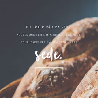 João 6:35 - Então, Jesus declarou:
― Eu sou o pão da vida. Aquele que vem a mim nunca terá fome; aquele que crê em mim nunca terá sede.