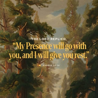 Exodus 33:14 - The LORD replied, ‘My Presence will go with you, and I will give you rest.’