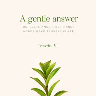 Proverbs 15:1 - A gentle answer will calm a person’s anger.
But an unkind answer will cause more anger.