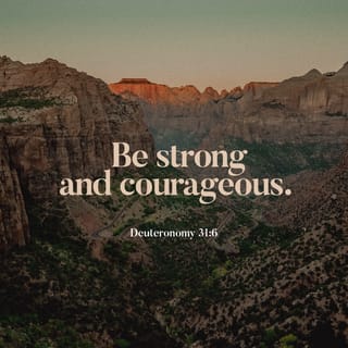 Deuteronomy 31:6 - Be strong and courageous. Don’t be afraid or scared of them, for the LORD your God himself is who goes with you. He will not fail you nor forsake you.”