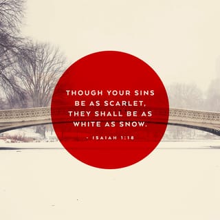 Isaiah 1:18-20 - “Come now, let us settle the matter,”
says the LORD.
“Though your sins are like scarlet,
they shall be as white as snow;
though they are red as crimson,
they shall be like wool.
If you are willing and obedient,
you will eat the good things of the land;
but if you resist and rebel,
you will be devoured by the sword.”
For the mouth of the LORD has spoken.
