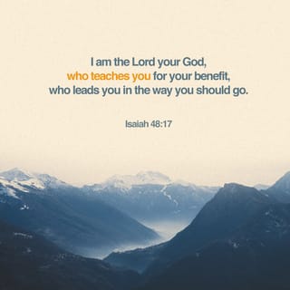 Isaiah 48:17-18 - with this message:
People of Israel,
I am the holy LORD God,
the one who rescues you.
For your own good,
I teach you, and I lead you
along the right path.
How I wish that you
had obeyed my commands!
Your success and good fortune
would then have overflowed
like a flooding river.