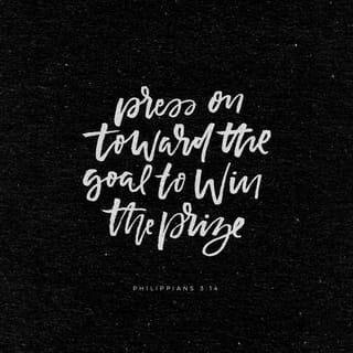 Philippians 3:13-14 - Brethren, I count not myself to have apprehended: but this one thing I do, forgetting those things which are behind, and reaching forth unto those things which are before, I press toward the mark for the prize of the high calling of God in Christ Jesus.