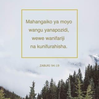 Zab 94:19 - Katika wingi wa mawazo ya moyoni mwangu,
Faraja zako zaifurahisha roho yangu.