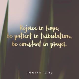 Romans 12:12-15 - Be joyful in hope, patient in affliction, faithful in prayer. Share with the Lord’s people who are in need. Practice hospitality.
Bless those who persecute you; bless and do not curse. Rejoice with those who rejoice; mourn with those who mourn.