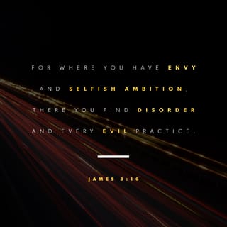 James 3:16 - For where jealousy and selfish ambition exist, there is disorder and every evil thing.
