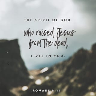 Romans 8:11 - Does the Spirit of the one who brought Jesus back to life live in you? Then the one who brought Christ back to life will also make your mortal bodies alive by his Spirit who lives in you.