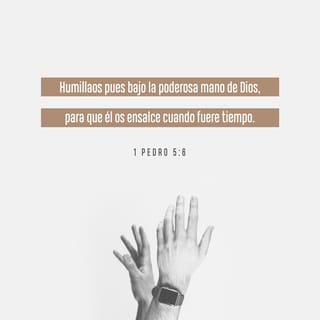 1 Pedro 5:6 - Por eso, sean humildes y acepten la autoridad de Dios, pues él es poderoso. Cuando llegue el momento oportuno, Dios los tratará como a gente importante.