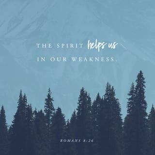 Romans 8:26 - In certain ways we are weak, but the Spirit is here to help us. For example, when we don't know what to pray for, the Spirit prays for us in ways that cannot be put into words.
