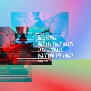 Psalm 27:14 - Wait for the LORD.
Be strong and don’t lose hope.
Wait for the LORD.