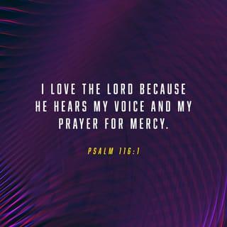 Psalms 116:1-2 - I love the LORD, for he heard my voice;
he heard my cry for mercy.
Because he turned his ear to me,
I will call on him as long as I live.