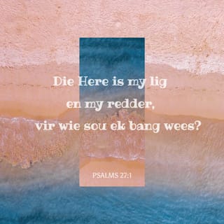 Psalms 27:1 - Van Dawid.
Die HERE is my lig en my redding –
vir wie sal ek vrees?
Die HERE is die toevlug van my lewe –
vir wie sal ek bang wees?