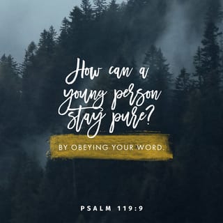 Psalms 119:9-16 - How can young people keep their lives pure?
By obeying your commands.
With all my heart I try to serve you;
keep me from disobeying your commandments.
I keep your law in my heart,
so that I will not sin against you.
I praise you, O LORD;
teach me your ways.
I will repeat aloud
all the laws you have given.
I delight in following your commands
more than in having great wealth.
I study your instructions;
I examine your teachings.
I take pleasure in your laws;
your commands I will not forget.