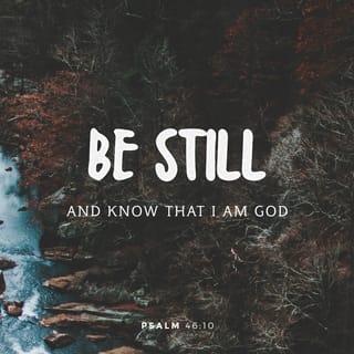 Psalms 46:10-11 - He says, “Be still, and know that I am God;
I will be exalted among the nations,
I will be exalted in the earth.”

The LORD Almighty is with us;
the God of Jacob is our fortress.