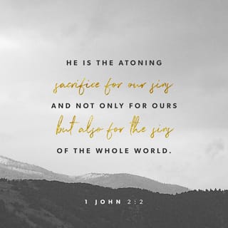 1 John 2:1-2 - My dear children, I write this to you so that you will not sin. But if anybody does sin, we have an advocate with the Father—Jesus Christ, the Righteous One. He is the atoning sacrifice for our sins, and not only for ours but also for the sins of the whole world.
