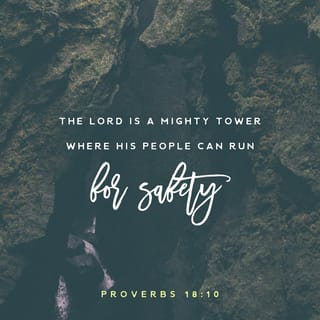 Proverbs 18:10 - The LORD is a mighty tower
where his people can run
for safety