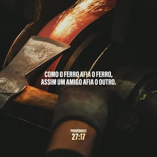 Provérbios 27:17 - Como o ferro afia o ferro,
assim um amigo afia o outro.