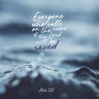 Acts 2:21 - Then the Lord
will save everyone
who asks for his help.”