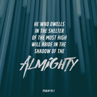 Psalms 91:1-2 - Whoever dwells in the shelter of the Most High
will rest in the shadow of the Almighty.
I will say of the LORD, “He is my refuge and my fortress,
my God, in whom I trust.”