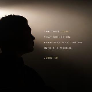 John 1:9 - The true light, which gives light to everyone, was coming into the world.