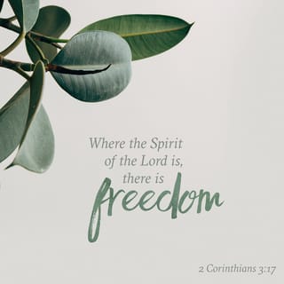 2 Corinthians 3:17 - The Lord is the Spirit. And where the Spirit of the Lord is, there is freedom.