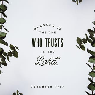 Jeremiah 17:7 - “But blessed are those who trust in the LORD
and have made the LORD their hope and confidence.