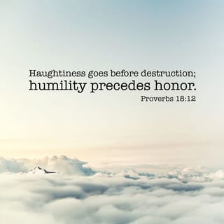 Proverbs 18:12 - Before destruction the heart of man is haughty,
But humility goes before honor.