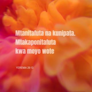 Yer 29:13 - Nanyi mtanitafuta na kuniona, mtakaponitafuta kwa moyo wenu wote.