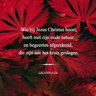 Galaten 5:24 - De mensen die van Christus zijn, hebben hun 'ik' met alles wat daarbij hoort gekruisigd.