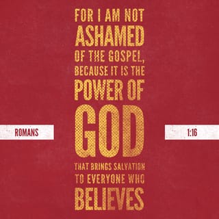 Romans 1:16-18 - For I am not ashamed of the gospel, because it is the power of God that brings salvation to everyone who believes: first to the Jew, then to the Gentile. For in the gospel the righteousness of God is revealed—a righteousness that is by faith from first to last, just as it is written: “The righteous will live by faith.”

The wrath of God is being revealed from heaven against all the godlessness and wickedness of people, who suppress the truth by their wickedness