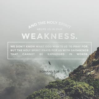 Romans 8:26 - In the same way, the Spirit also helps our weaknesses, for we don’t know how to pray as we ought. But the Spirit himself makes intercession for us with groanings which can’t be uttered.