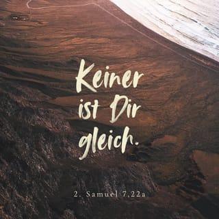 2. Samuel 7:22 - Darum bist du auch groß geachtet, HERR, Gott; denn es ist keiner wie du und ist kein Gott als du, nach allem, was wir mit unsern Ohren gehört haben.