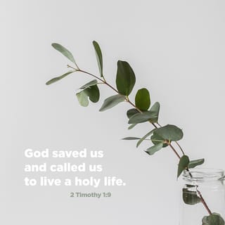 2 Timothy (2 Ti) 1:9 - since he delivered us and called us to a life of holiness as his people. It was not because of our deeds, but because of his own purpose and the grace which he gave to us who are united with the Messiah Yeshua. He did this before the beginning of time