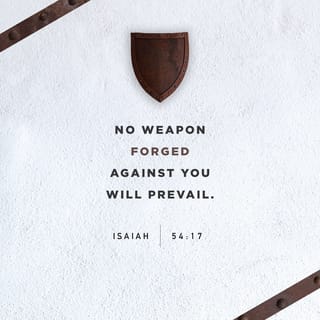 Isaiah 54:17 - no weapon forged against you will prevail,
and you will refute every tongue that accuses you.
This is the heritage of the servants of the LORD,
and this is their vindication from me,’
declares the LORD.