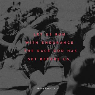 Hebrews 12:1-2 - As for us, we have this large crowd of witnesses round us. So then, let us rid ourselves of everything that gets in the way, and of the sin which holds on to us so tightly, and let us run with determination the race that lies before us. Let us keep our eyes fixed on Jesus, on whom our faith depends from beginning to end. He did not give up because of the cross! On the contrary, because of the joy that was waiting for him, he thought nothing of the disgrace of dying on the cross, and he is now seated at the right-hand side of God's throne.