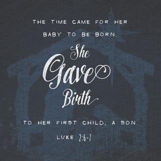 Luke 2:7 - And she brought forth her firstborn Son, and wrapped Him in swaddling cloths, and laid Him in a manger, because there was no room for them in the inn.