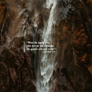 João 7:38 - Quem crer em mim, como diz a Escritura, do seu interior fluirão rios de água viva.
