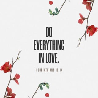 1 Corinthians 16:14 - Let everything you do be done in love [motivated and inspired by God’s love for us].