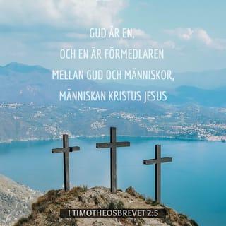 Första Timotheosbrevet 2:5 - Gud är en, och en är förmedlaren mellan Gud och människor, människan Kristus Jesus