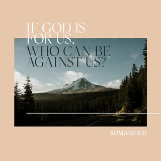 Romans 8:31 - What then shall we say to these things? If God is for us, who is against us?