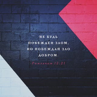 Послание Рим 12:21 - Не дай злу победить тебя, но побеждай его добром.