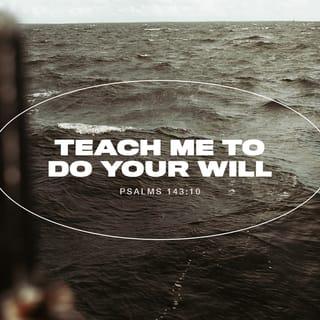 Psalms 143:10 - Teach me to do your will,
for you are my God.
May your kind spirit guide me
on ground that is level.