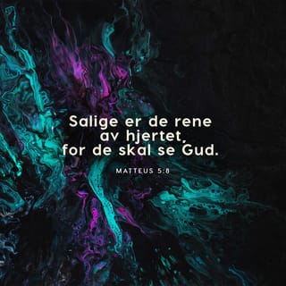 Matteus’ evangelium 5:8 - Salige er de rene av hjertet,
for de skal se Gud.